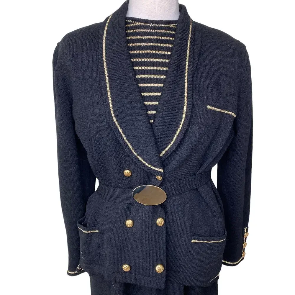 DON SAYRES for Wellmore Vintage  80s Wool Dress Blazer Suit Set Size 10 NWT